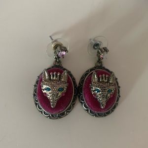 Betsey Johnson fox earrings